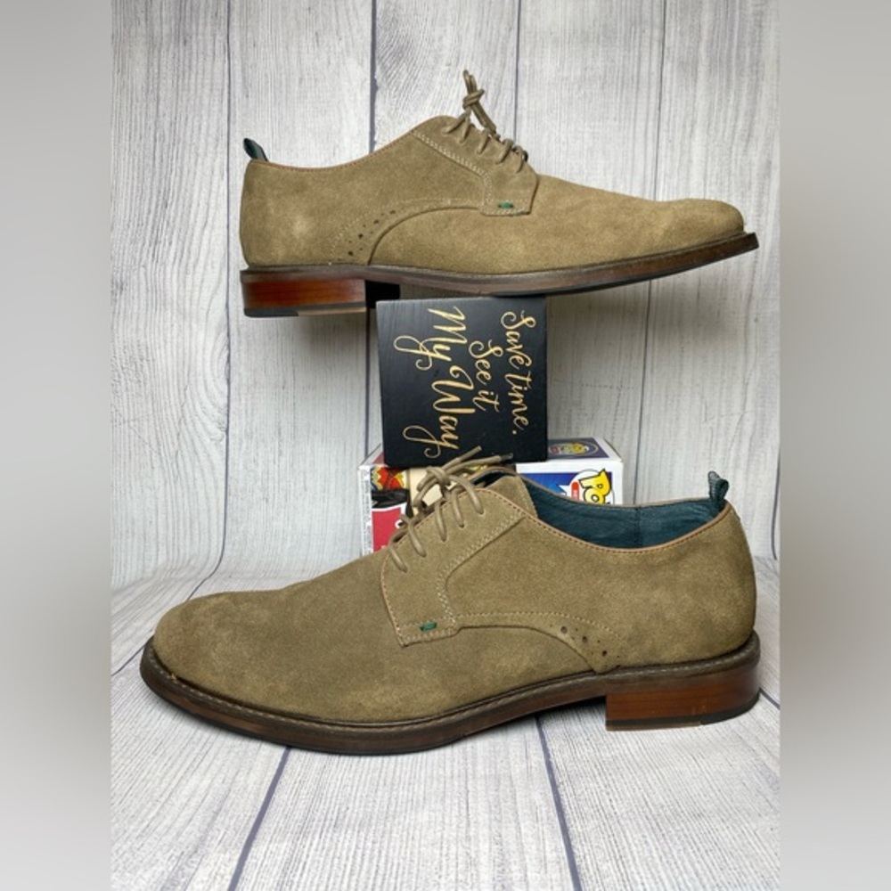 Men Size 12 EU 45 Rodd & Gunn Whitmore Street Plain Oxford Derby Taupe Pre-Owned